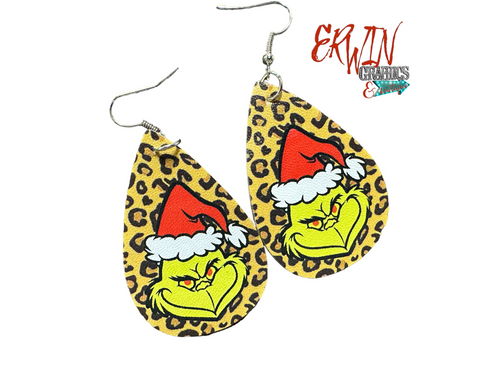 Grinchy Leopard Teardrops