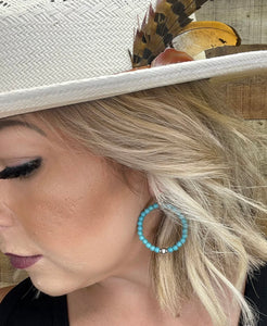 Turquoise Hoop Earrings