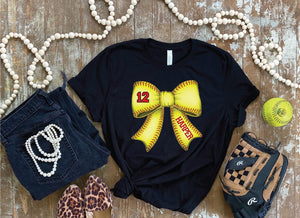 Custom Baseball/Softball Bow Tees