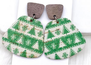 Vintage Green Christmas Tree Dangles