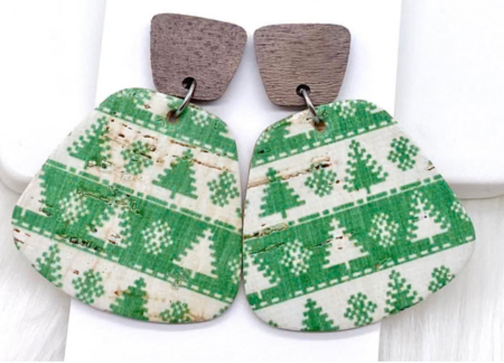 Vintage Green Christmas Tree Dangles