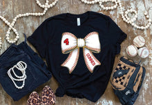Load image into Gallery viewer, Custom Baseball/Softball Bow Tees