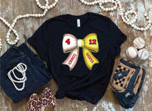 Load image into Gallery viewer, Custom Baseball/Softball Bow Tees
