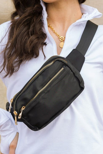 Black Multi Pocket Crossbody