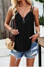 Load image into Gallery viewer, Black Zipper Tank