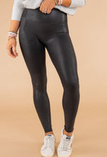 Load image into Gallery viewer, Black Fleece Faux Leggings