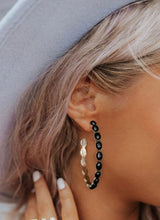 Load image into Gallery viewer, Gem Hoop Earrings (Multiple Color Options)