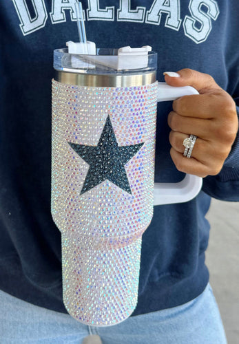 Cowboys Rhinestone Tumbler