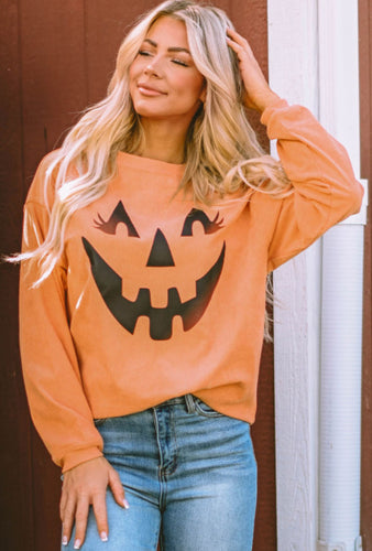 Corded Pumpkin Top