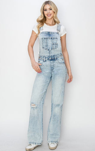 Risen Light Washed Overalls