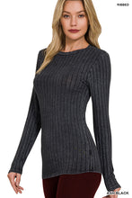 Load image into Gallery viewer, Ribbed Long Sleeve Top (different color options)