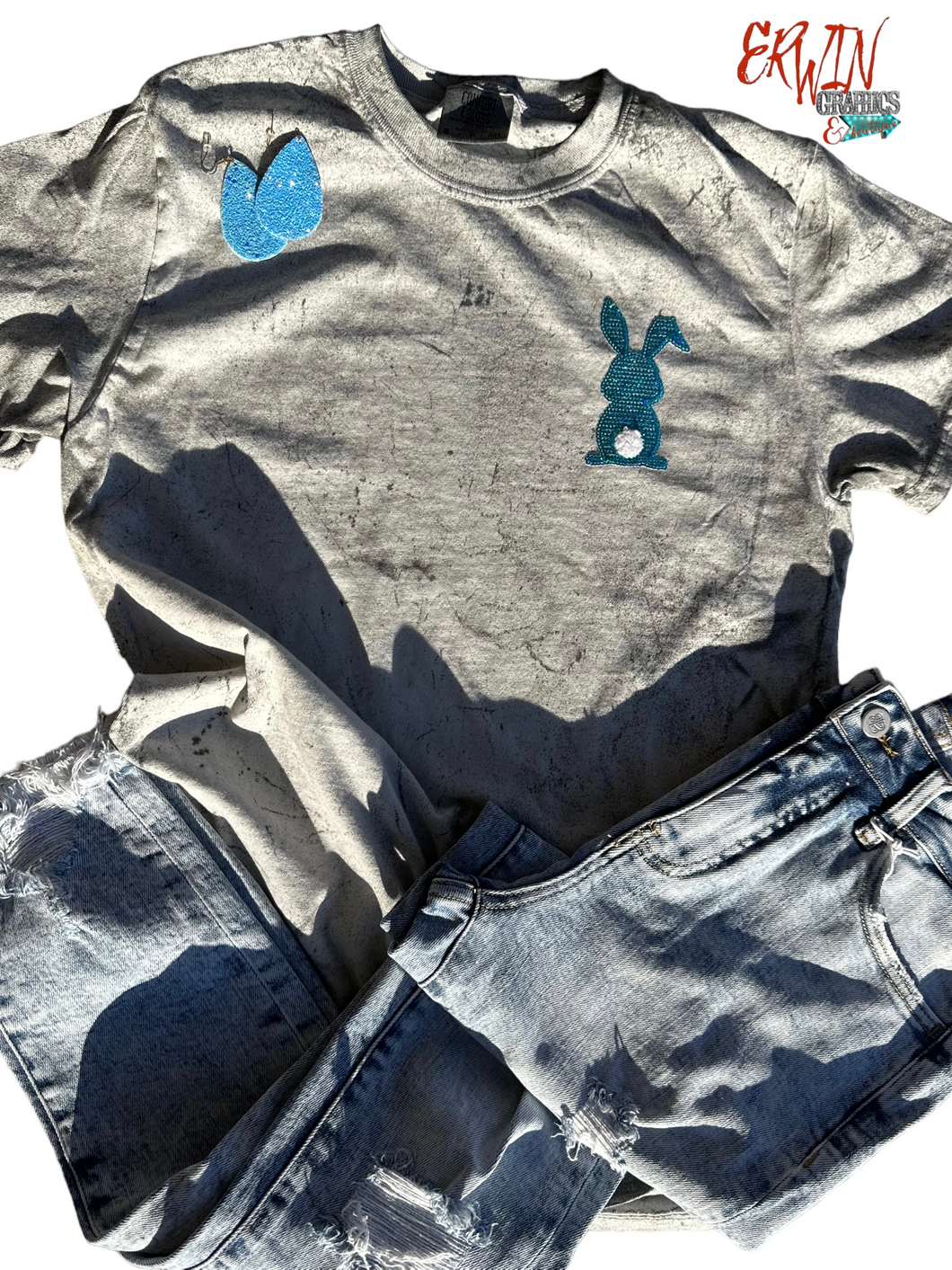 Pocket Sequin Bunny Tee