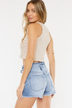 Load image into Gallery viewer, Kancan High Rise Frayed Denim Shorts