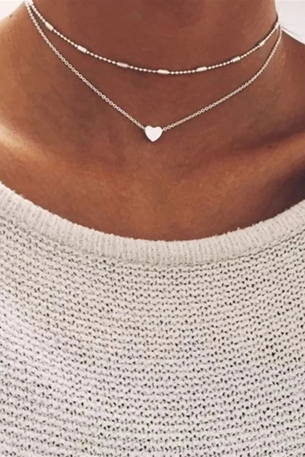 Double Layer Heart Necklace