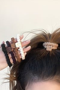 Smiley Face Braided Hair Ties