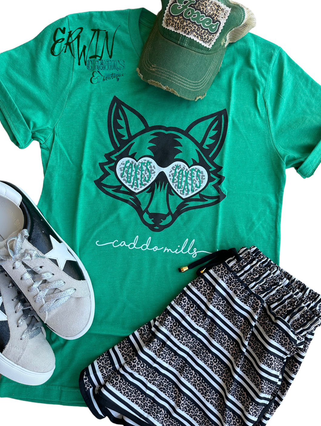 Leopard Heart Glasses Spirit Tee