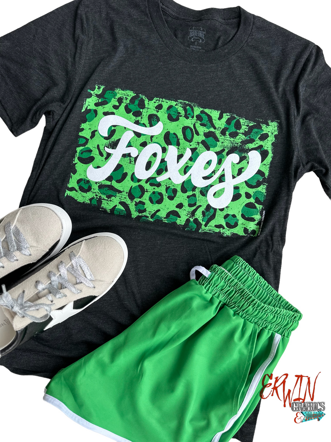 Green Leopard Foxes Tee