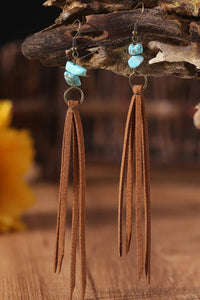 Turquoise Tassel Earrings