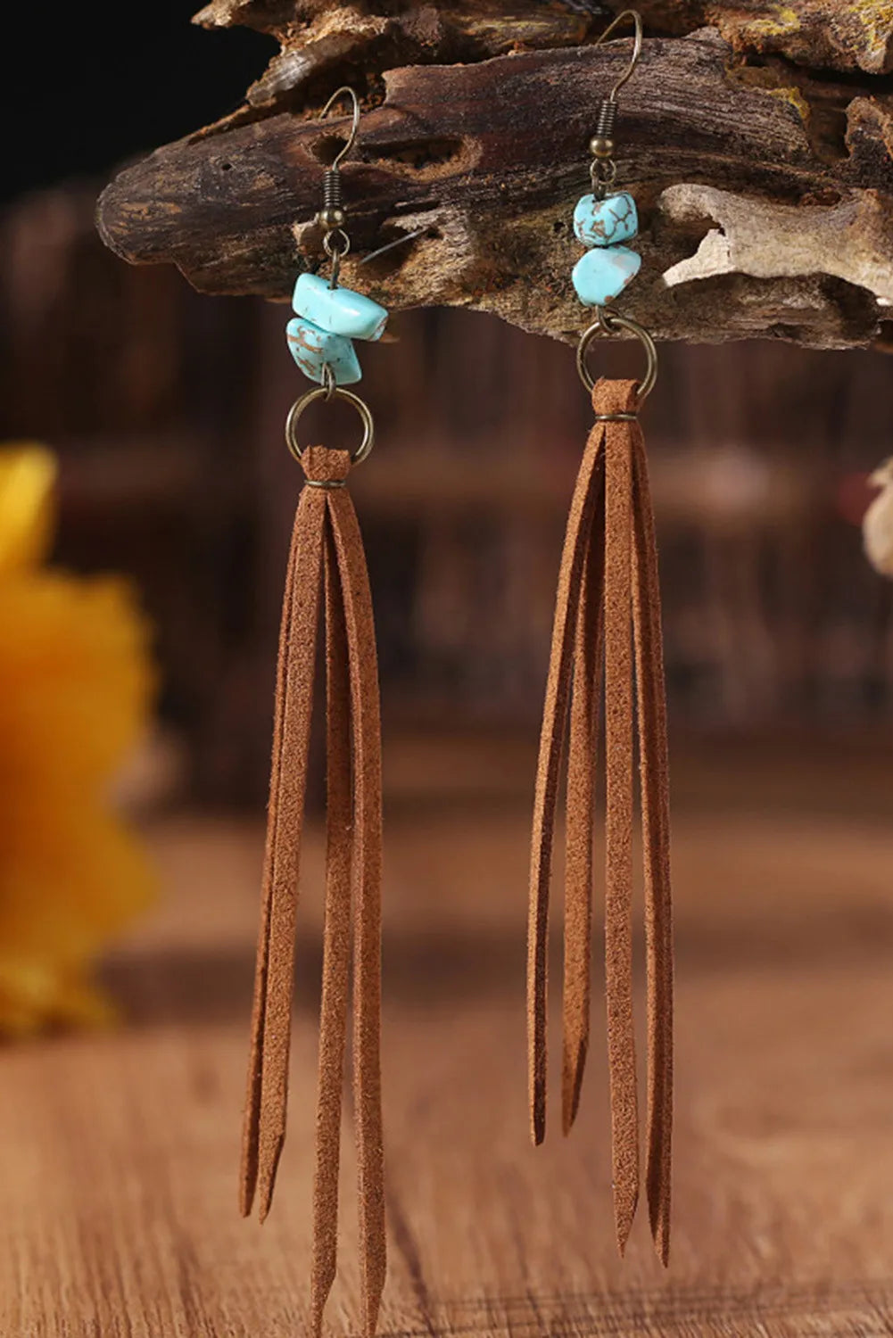 Turquoise Tassel Earrings