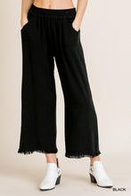 Load image into Gallery viewer, Wide Leg Black Linen Pants