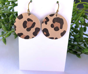 Leather Circle Earrings