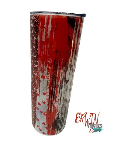 Paintbrush Stroke Heart Tumbler