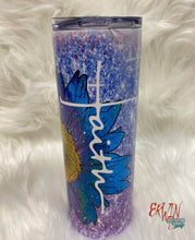 Load image into Gallery viewer, Sunflower Bible Emergency Purple Tumbler