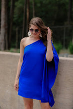 Load image into Gallery viewer, Royal Blue Off Shoulder Dress