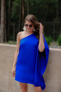 Royal Blue Off Shoulder Dress