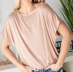 Criss Cross Taupe Top