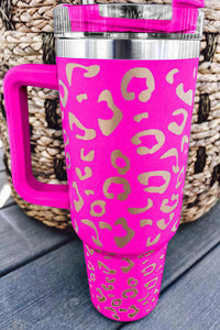 Quencher Tumbler 40 OZ | White Leopard