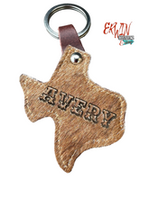 Load image into Gallery viewer, Custom Cowhide Keychains