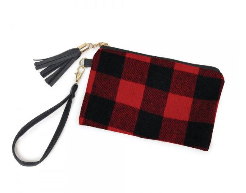 Red Buffalo Wristlet