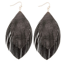 Load image into Gallery viewer, Double Feather Earrings