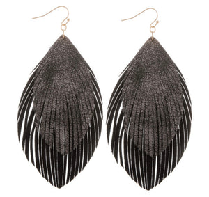 Double Feather Earrings