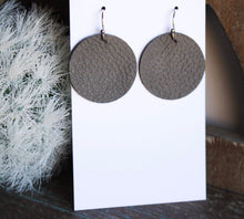 Load image into Gallery viewer, Leather Circle Earrings